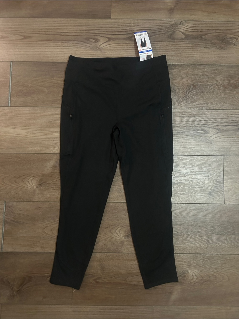 Mondetta Black High-Waist Zip Pocket Leggings